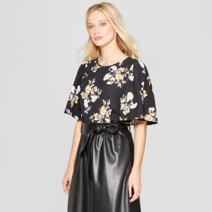 New Prologue Painted Pastel Floral Blouse | Medium